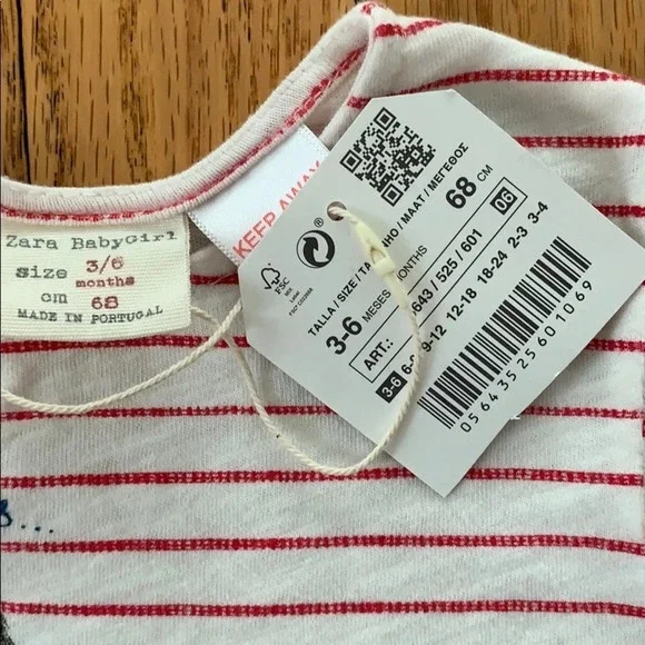 NWT! Zara baby girl t-shirt 3-6 months - Picture 2 of 3